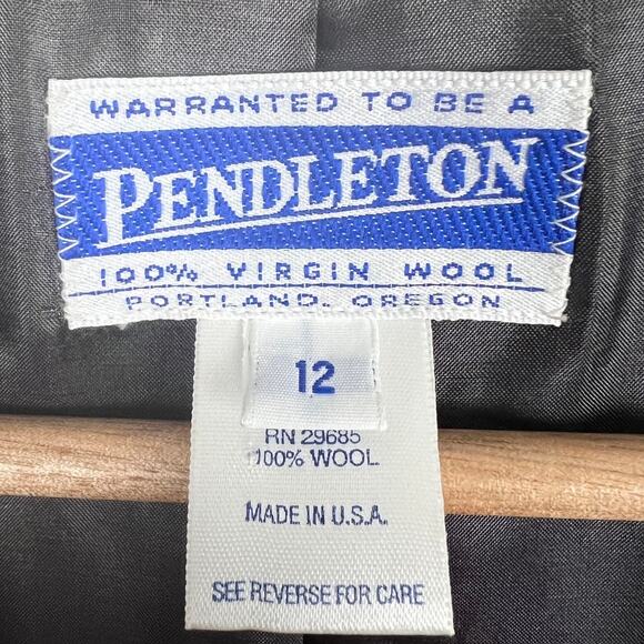 VTG Pendleton Womens 12 Old Money Academia Wool Skirt Jacket Suit Set Gray Tweed - Picture 13 of 15